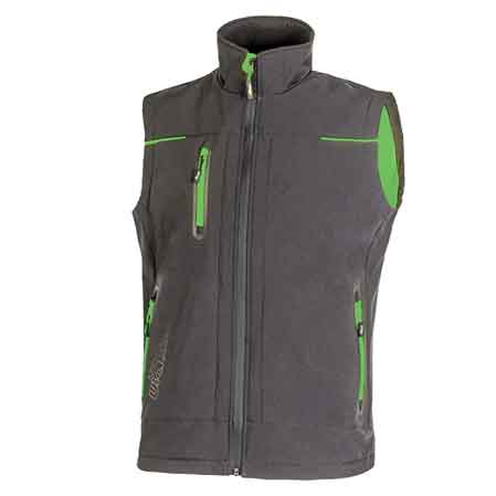 Gilet softshell "Universe" grigio/verde U-Power