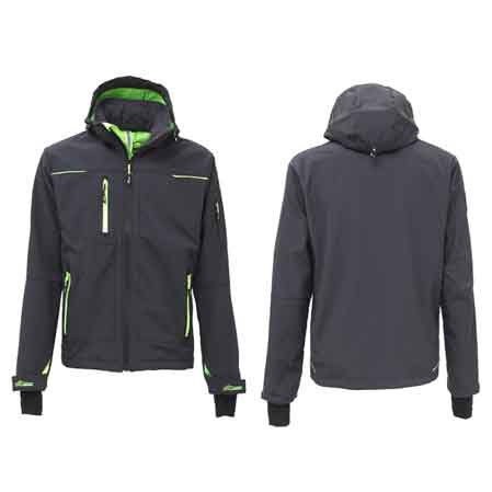 Giubbino softshell "Space" grigio/verde U-Power